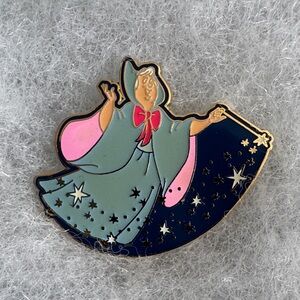 Disney  Fairy Godmother Brooch Pin - Pink & Blue